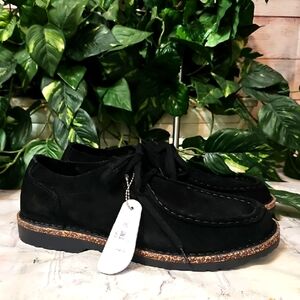 Birkenstock Black Suede Shoes with Cork Base 42/M9/L11